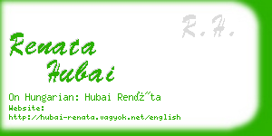 renata hubai business card